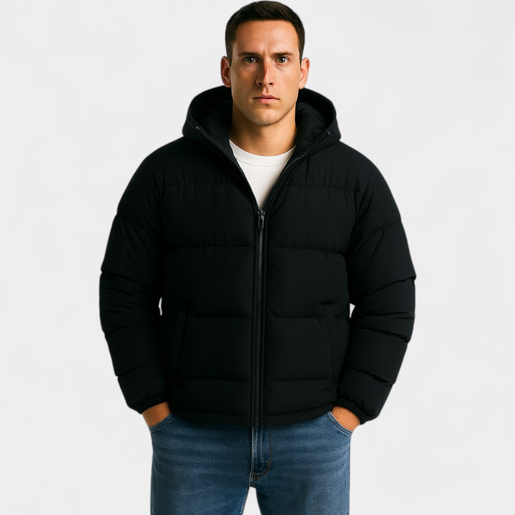 Men's Quilted Coat – Relaxed Fit Winter Outerwear