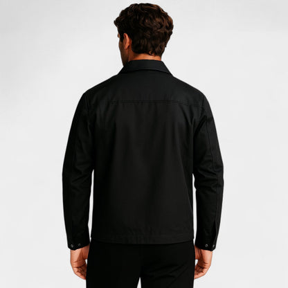 Men's Nylon Windbreaker – Minimalist Loose Straight Cut
