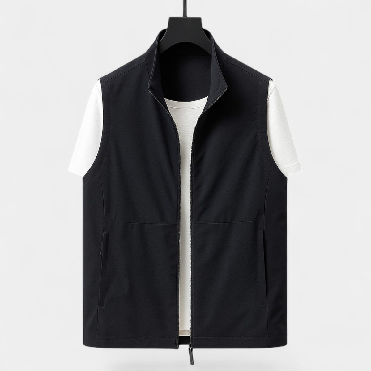 Men's Utility Body Warmer – Structured Stand Collar