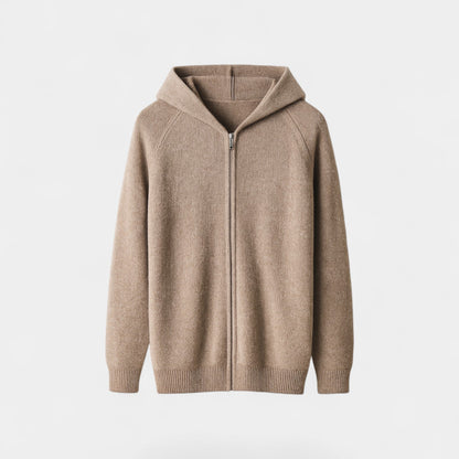 Men's Oversized Wool Knit Cardigan – Open Front Drape