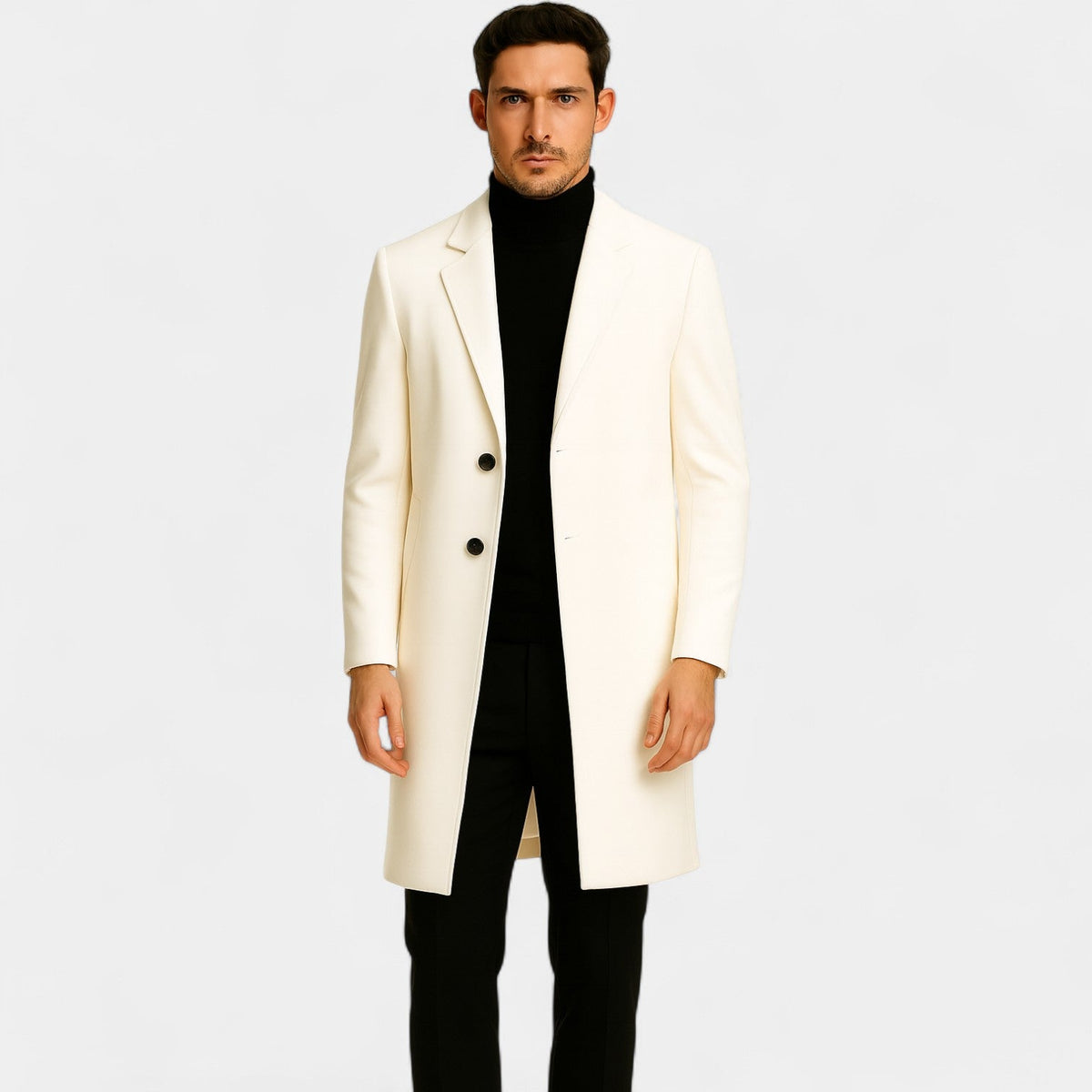 Men's Cotton Coat – Mid Length Windbreaker Style