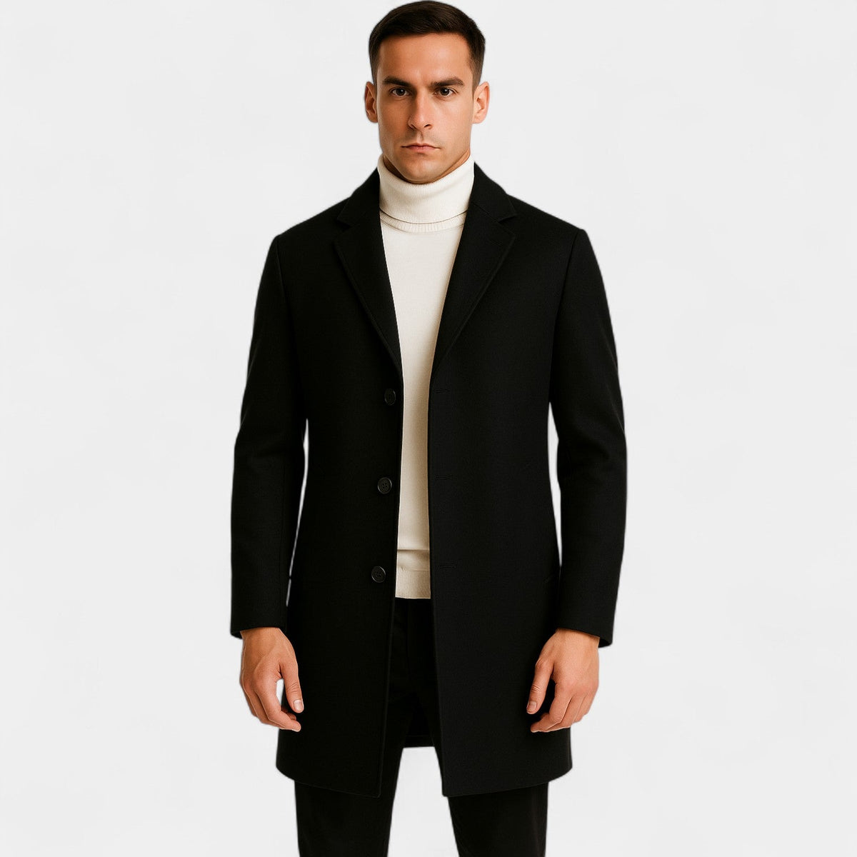 Men's Cotton Coat – Mid Length Windbreaker Style