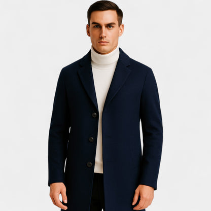 Men's Cotton Coat – Mid Length Windbreaker Style