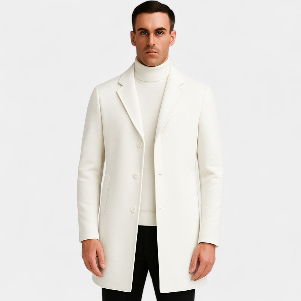 Men's Cotton Coat – Mid Length Windbreaker Style