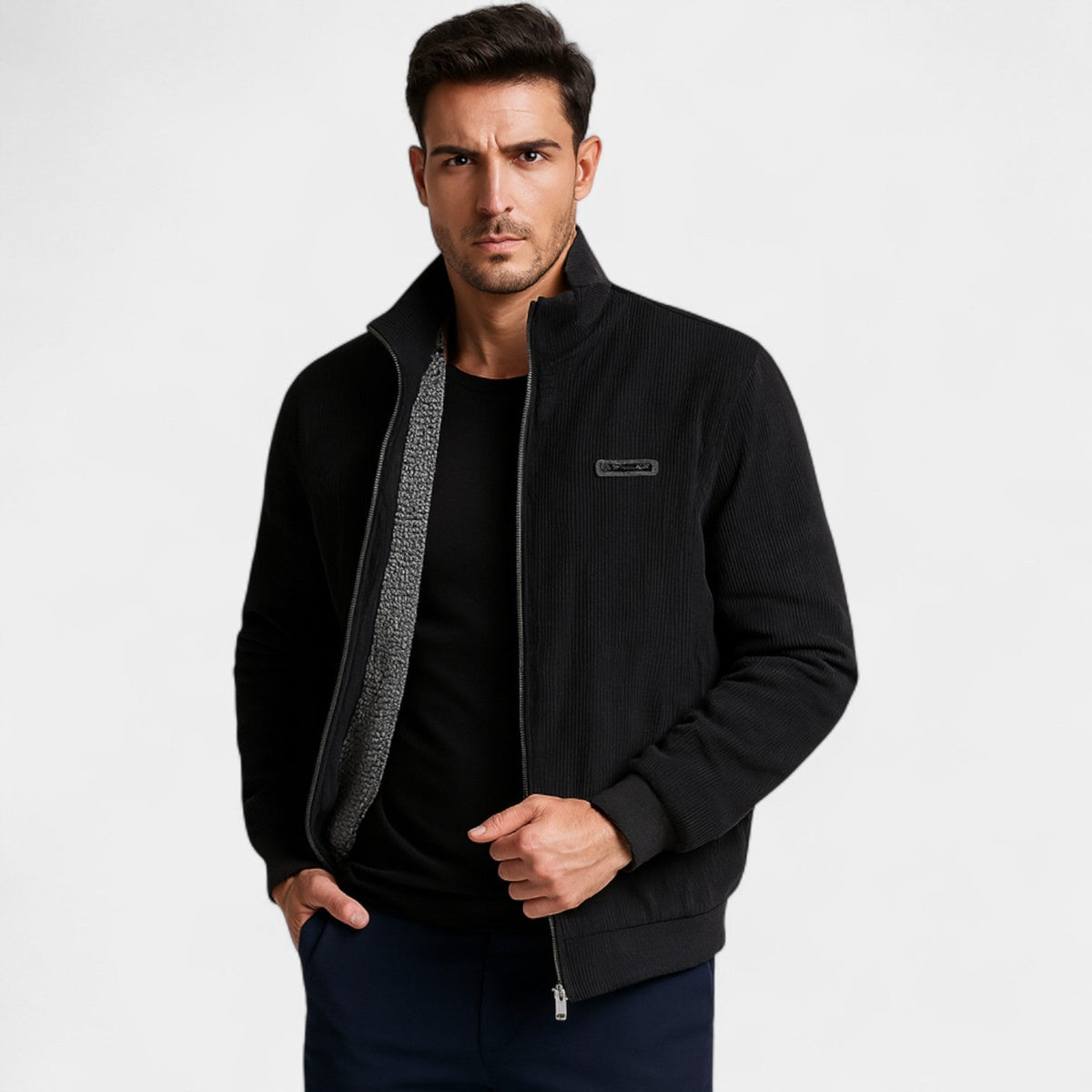 Men's Corduroy Jacket – Relaxed Shirt Collar Cut