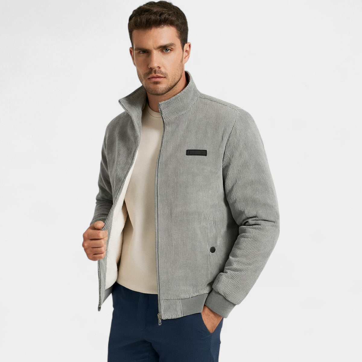 Men's Corduroy Jacket – Relaxed Shirt Collar Cut