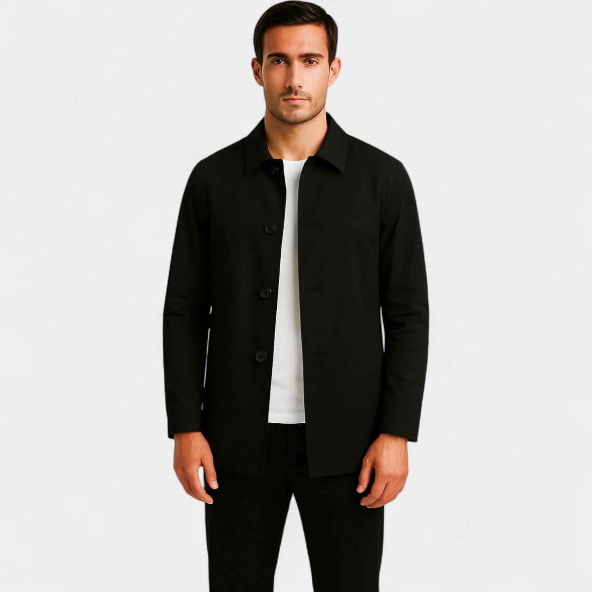 Men's Trench Coat – Lightweight Mid Length Unlined