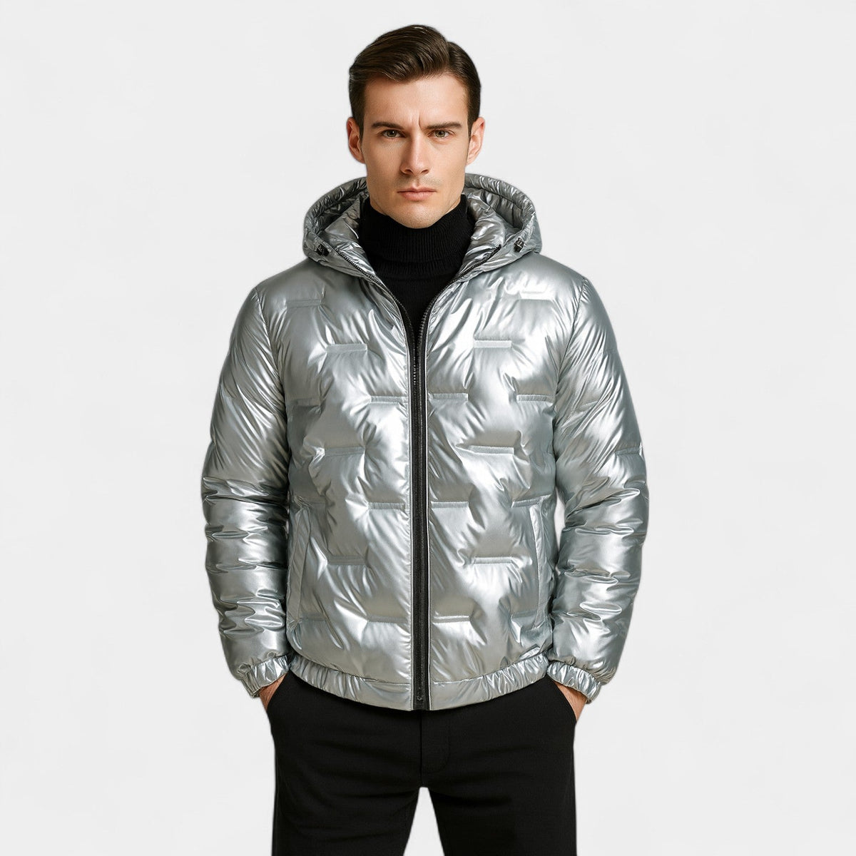 Men's Hooded Down Puffer Jacket – Lightweight Warmth