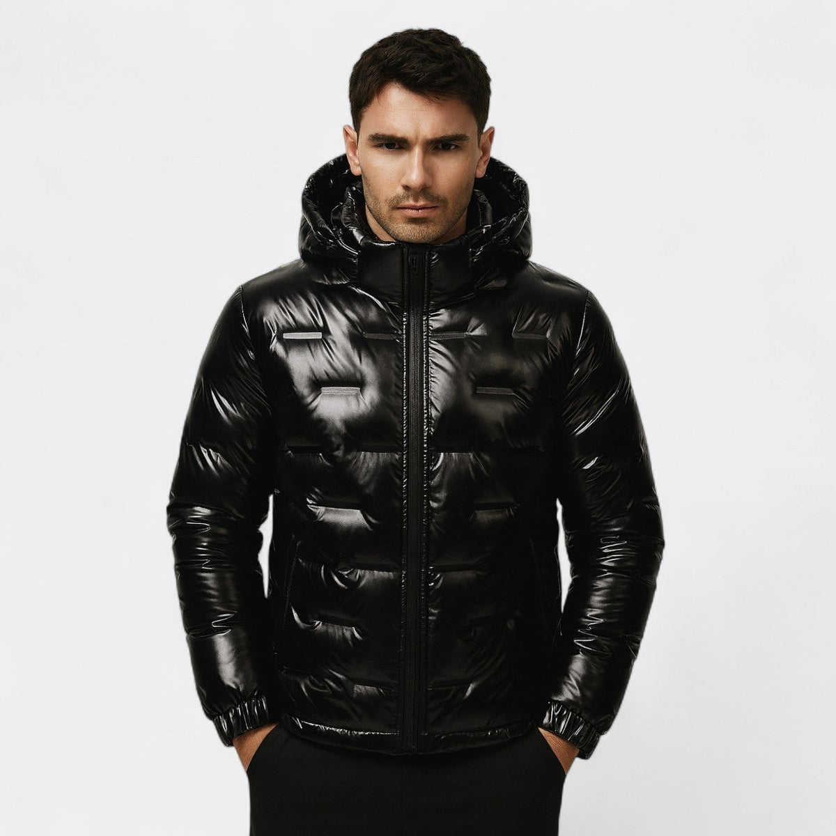 Men's Hooded Down Puffer Jacket – Lightweight Warmth