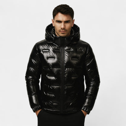 Men's Hooded Down Puffer Jacket – Lightweight Warmth