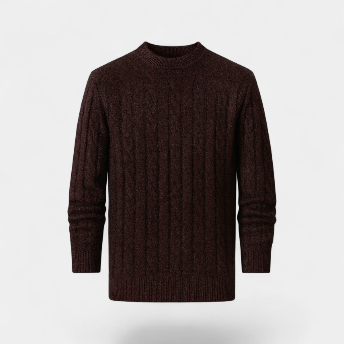 Men's Mink Wool Jumper – Crew Neck Winter Knit