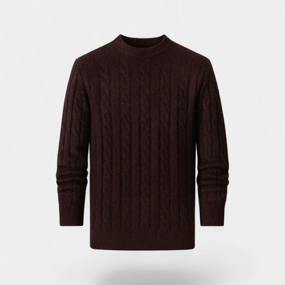 Men's Mink Wool Jumper – Crew Neck Winter Knit