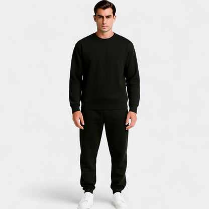 Men's Cotton Tracksuit Set – Minimal Crew Neck Two-Piece
