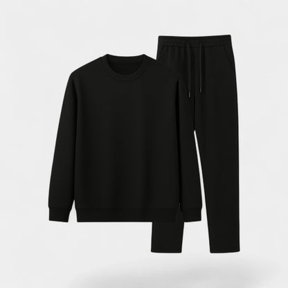 Men's Cotton Tracksuit Set – Minimal Crew Neck Two-Piece