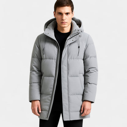 Men's Quilted Cotton Parka – Hooded Winter Jacket