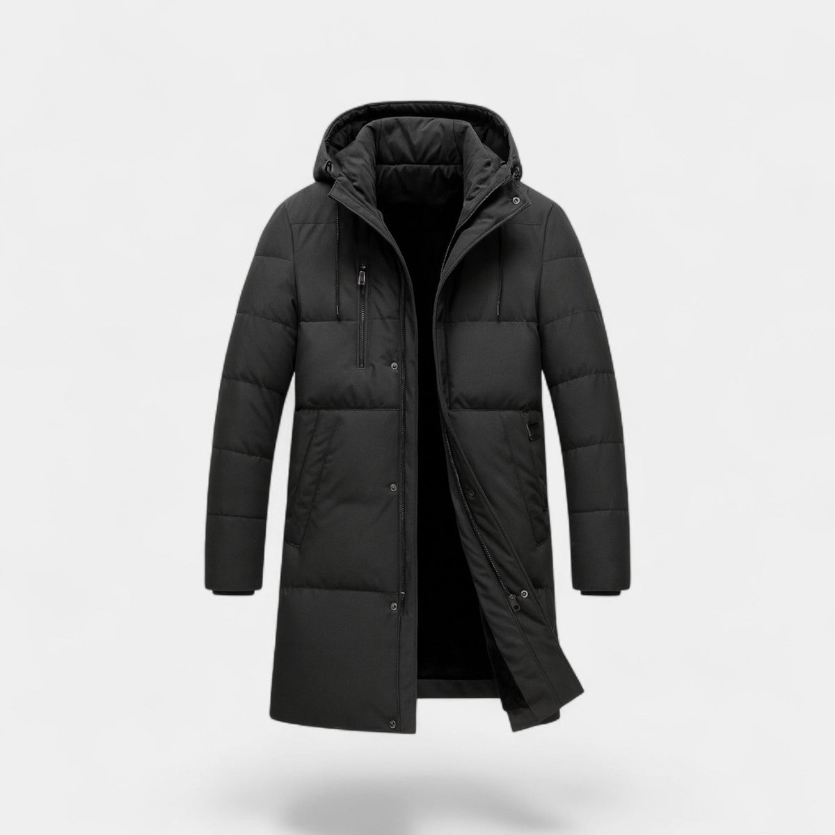 Men's Quilted Cotton Parka – Hooded Winter Jacket