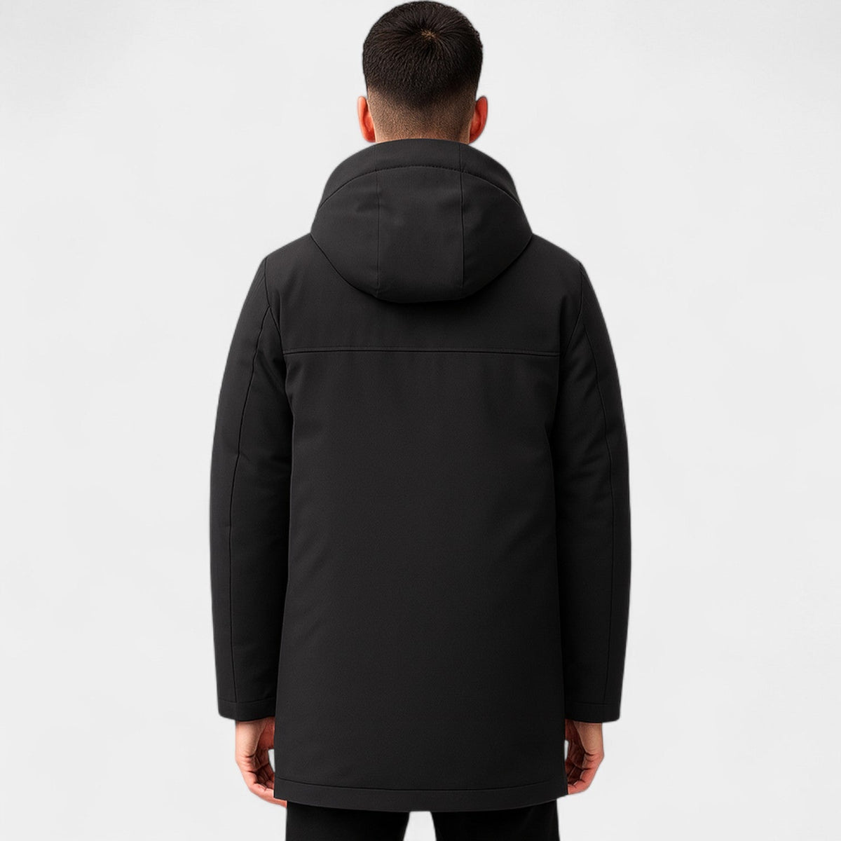 Men's Quilted Cotton Parka – Velvet Lined with Hood