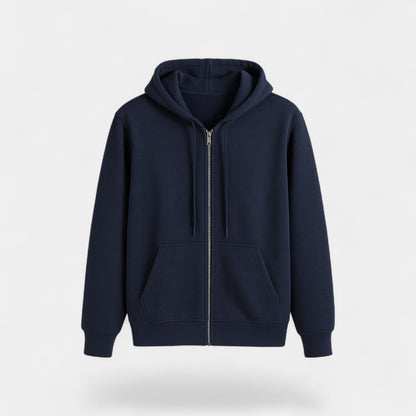 Men's Zip Through Hooded Cardigan – Relaxed Technical Knit