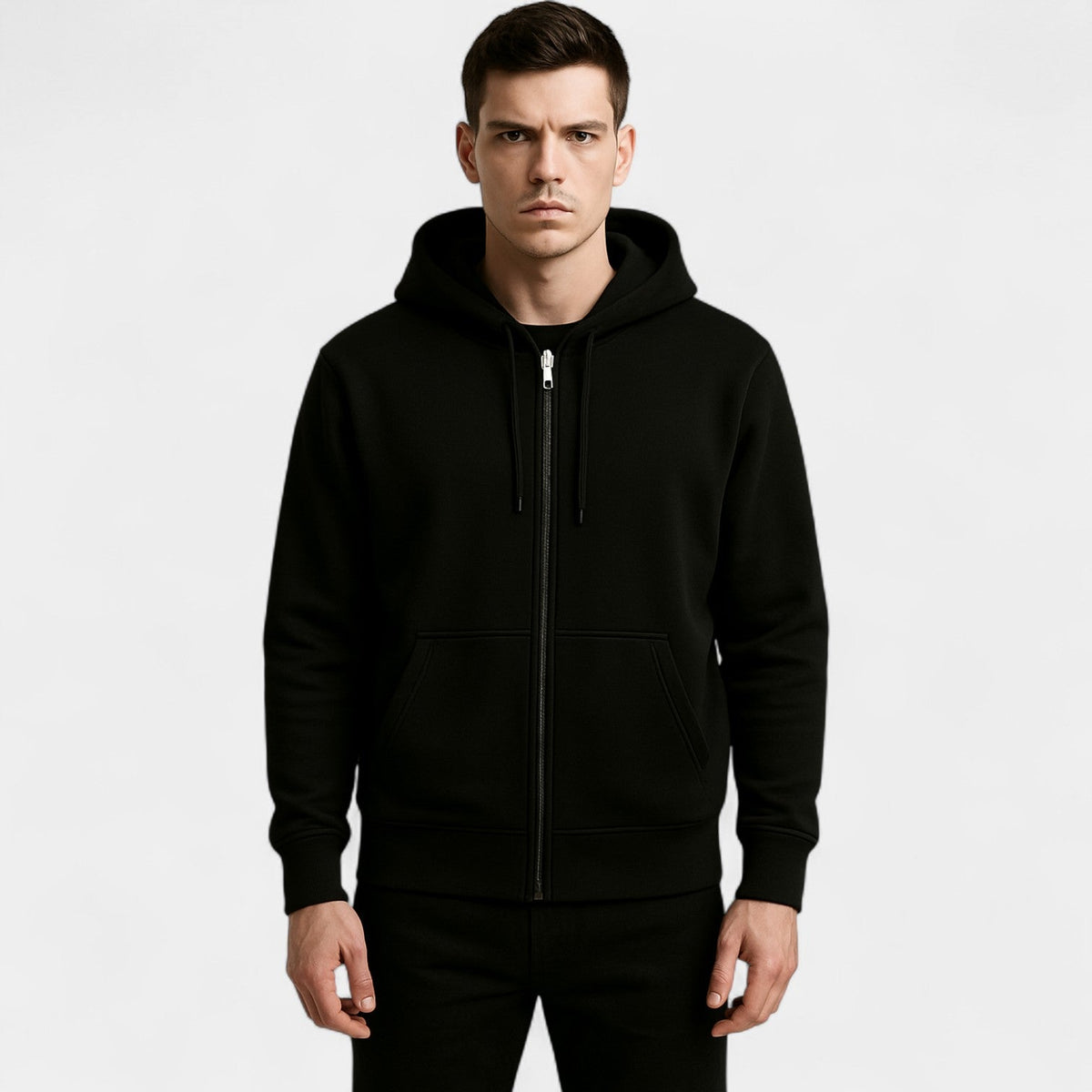 Men's Zip Through Hooded Cardigan – Relaxed Technical Knit