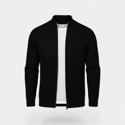 Men's Knitted Cardigan – Slim Fit Open Front Style