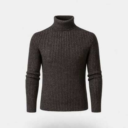 Men's Roll Neck Jumper – Slim Fit Technical Wool Blend