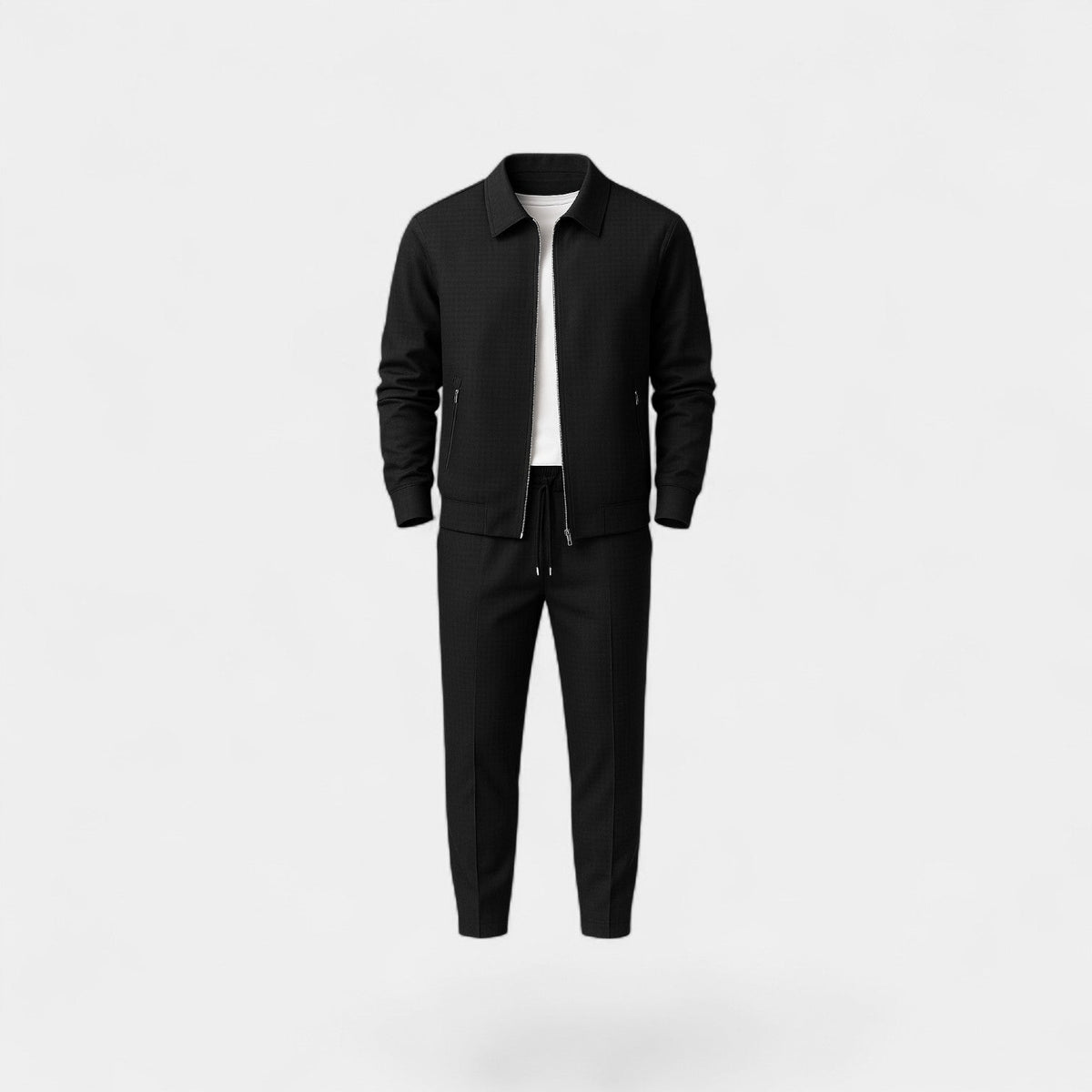 Men's Cotton Blend Jacket and Trouser Set – Slim Fit