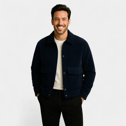 Men's Corduroy Jacket – Loose Fit with Retro Texture
