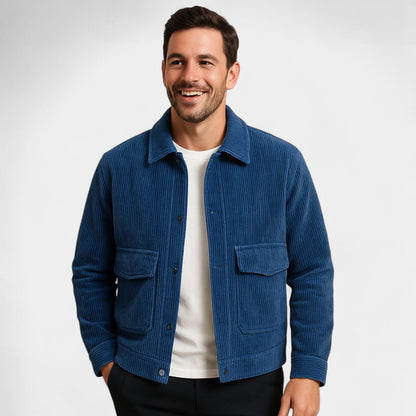 Men's Corduroy Jacket – Loose Fit with Retro Texture