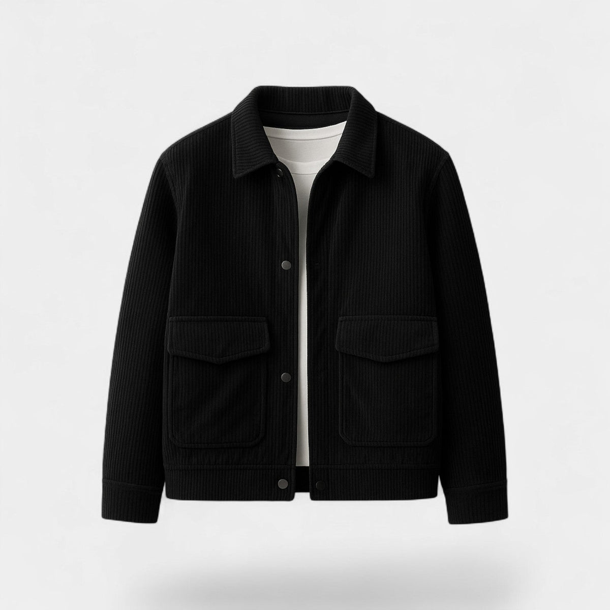Men's Corduroy Jacket – Loose Fit with Retro Texture