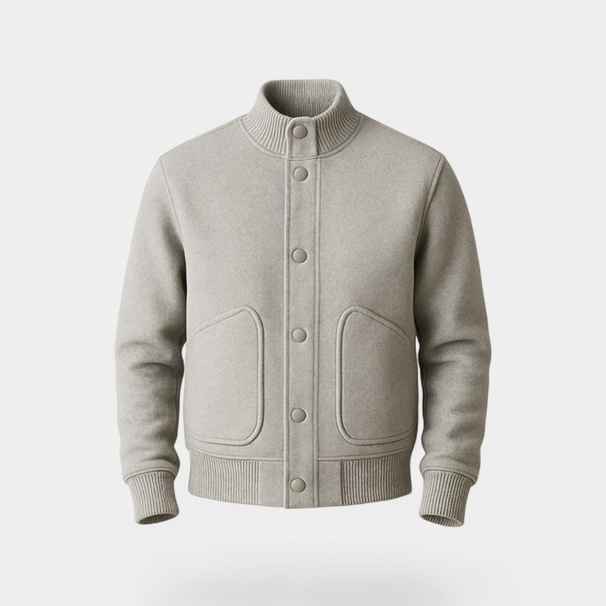 Men's Bomber Jacket – Slim Fit with a Stand Collar