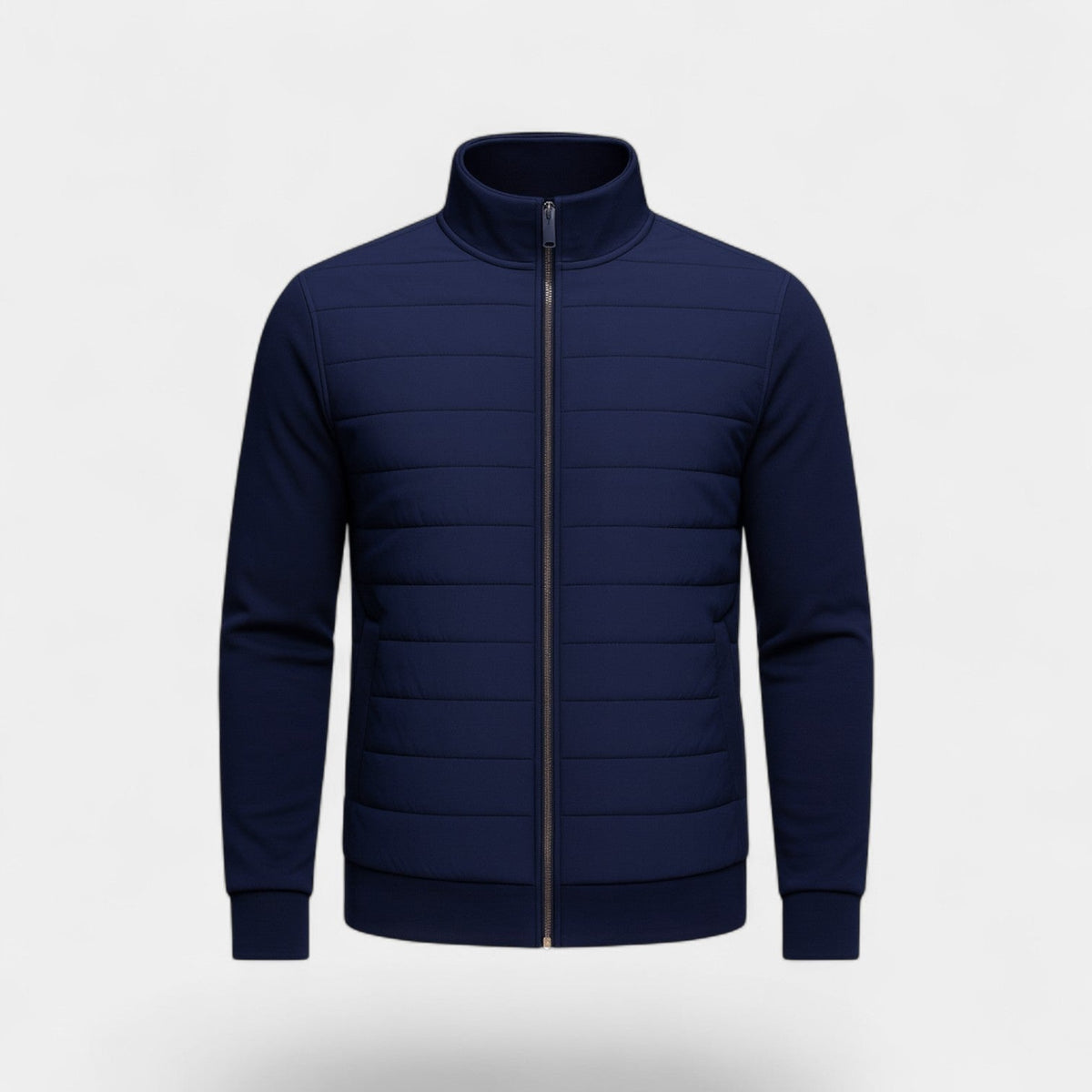 Men's Knitted Jacket – Lightweight Stand Collar Cut