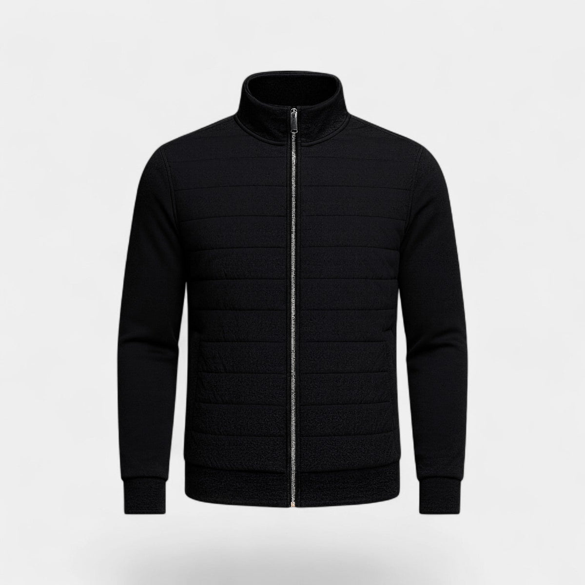 Men's Knitted Jacket – Lightweight Stand Collar Cut