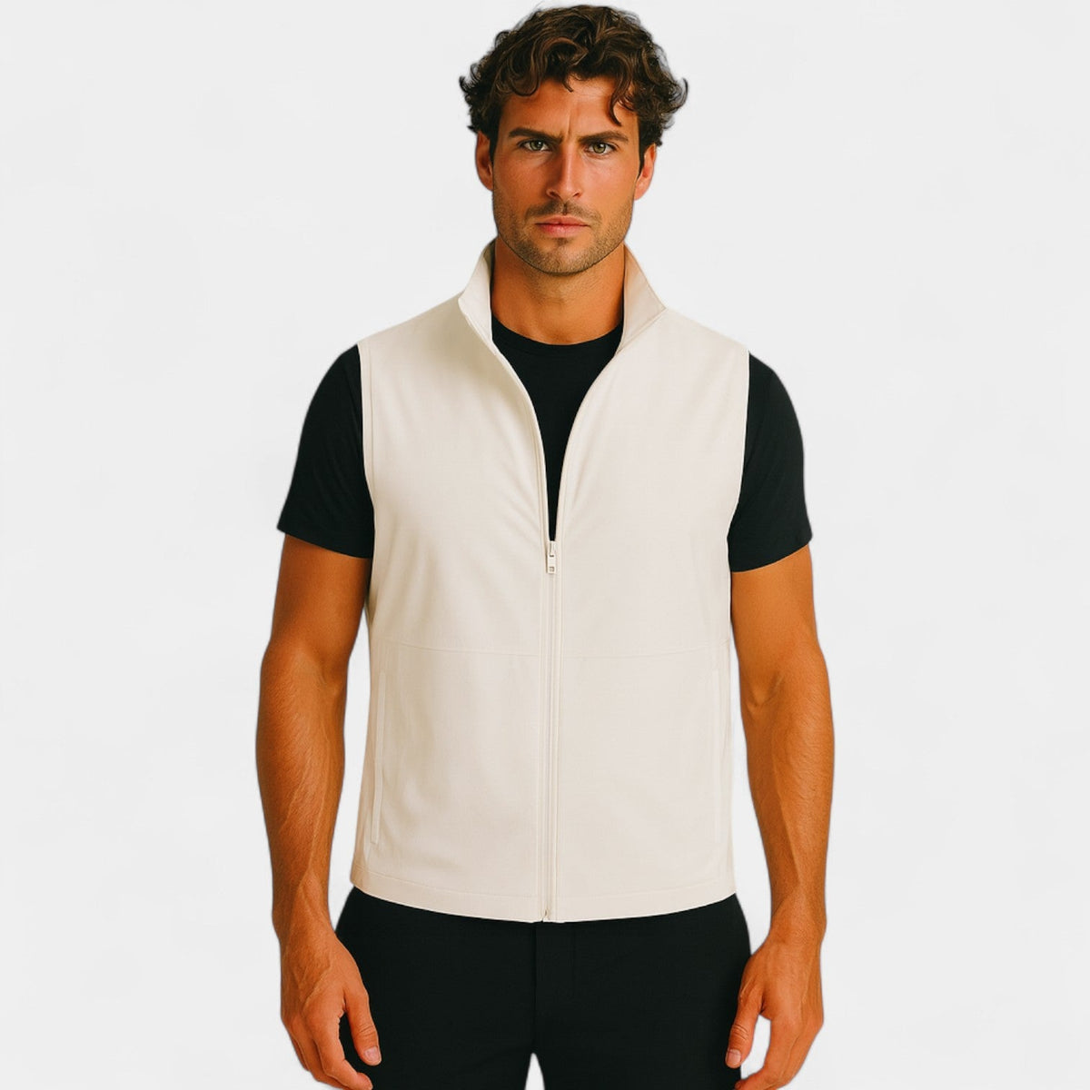 Men's Utility Body Warmer – Structured Stand Collar