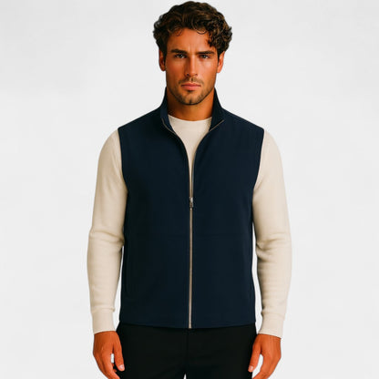 Men's Utility Body Warmer – Structured Stand Collar