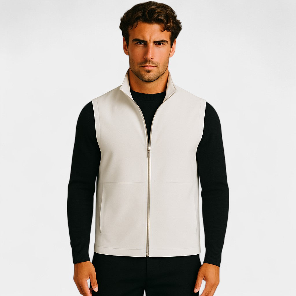 Men's Utility Body Warmer – Structured Stand Collar