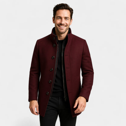 Men's Trench Parka – Stand Collar and Removable Gilet