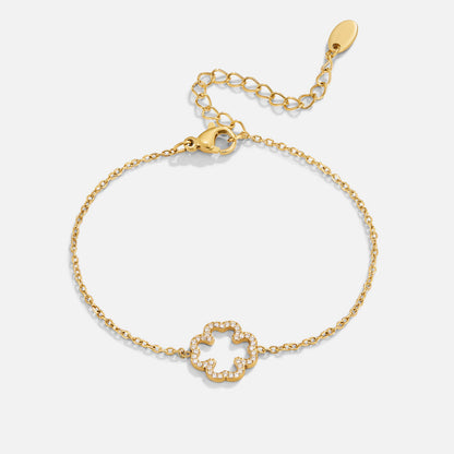 Bright Clover Leaf Crystal Bracelet