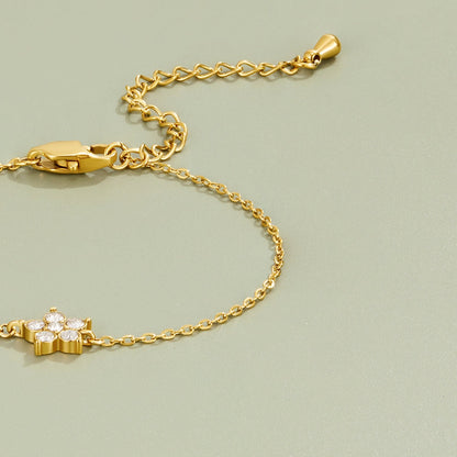 Elara Crystal Bud Gold-Tone Bracelet