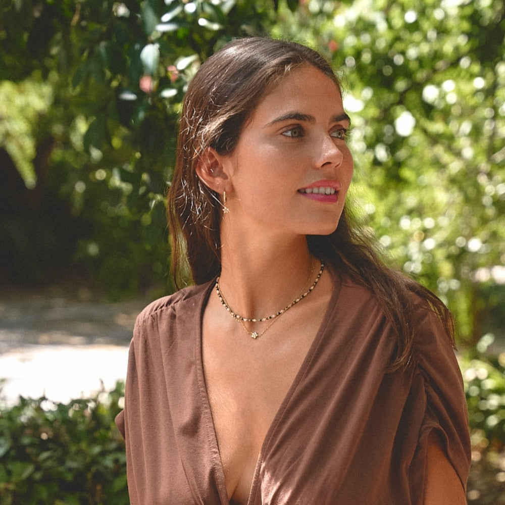 Elara Crystal Petal Gold-Tone Bloom Necklace
