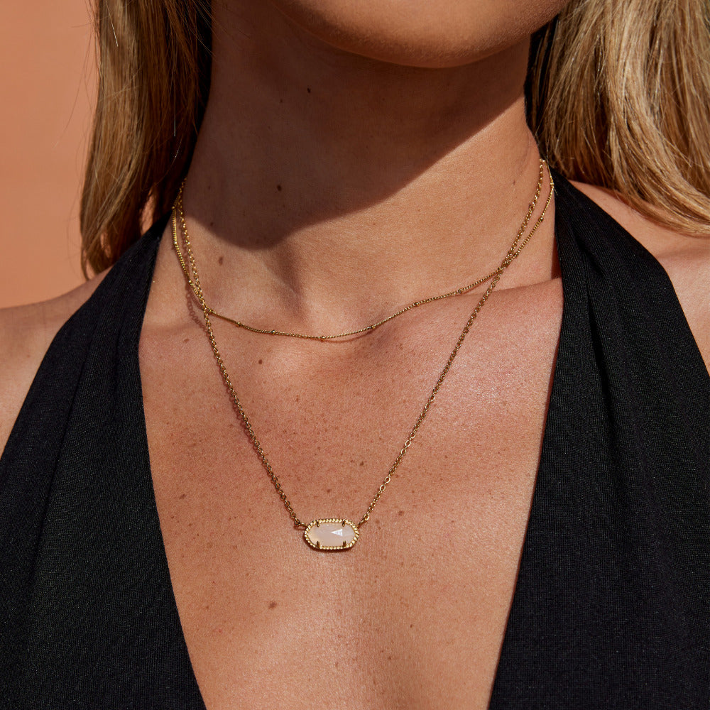 Ember Warm-Toned Stone Drop Necklace