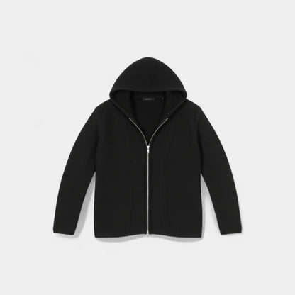 Men's Hooded Cardigan – Double Zip in Technical Fabric