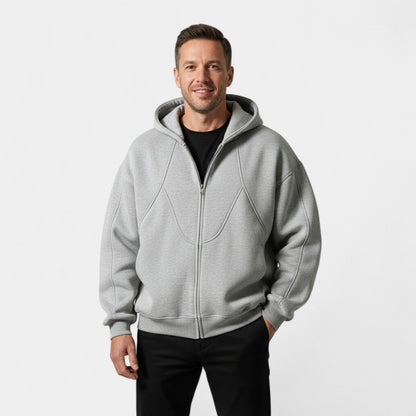 Men's Hooded Zip Cardigan – Technical Streetwear Cut