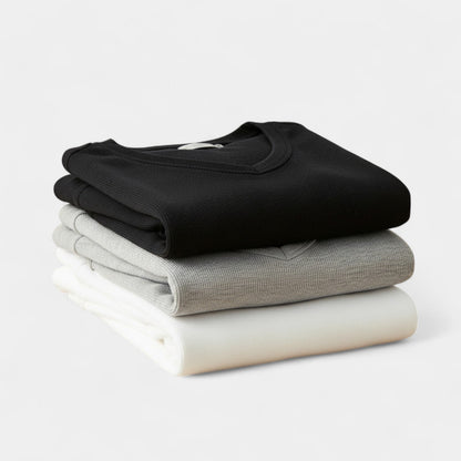 Men's Thermal Base Layer – Plain Crew Neck, Pack of 3
