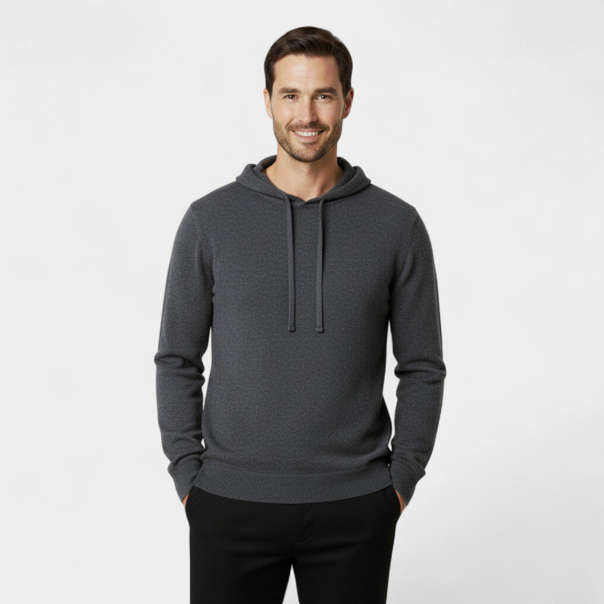 Men's Merino Wool Hoodie – Relaxed Minimalist Knit