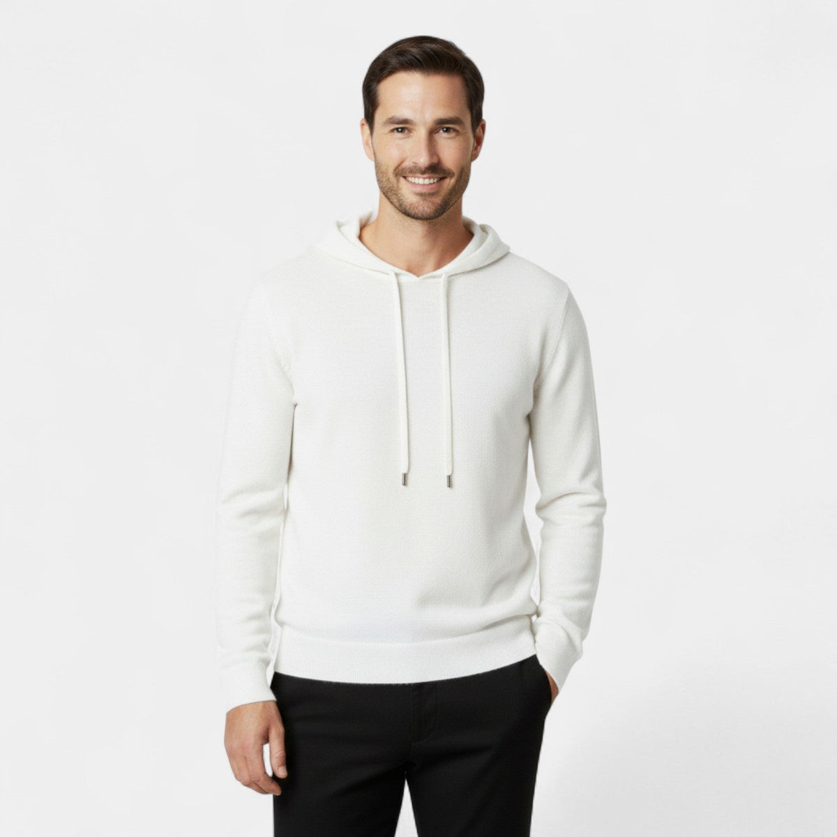 Men's Merino Wool Hoodie – Relaxed Minimalist Knit