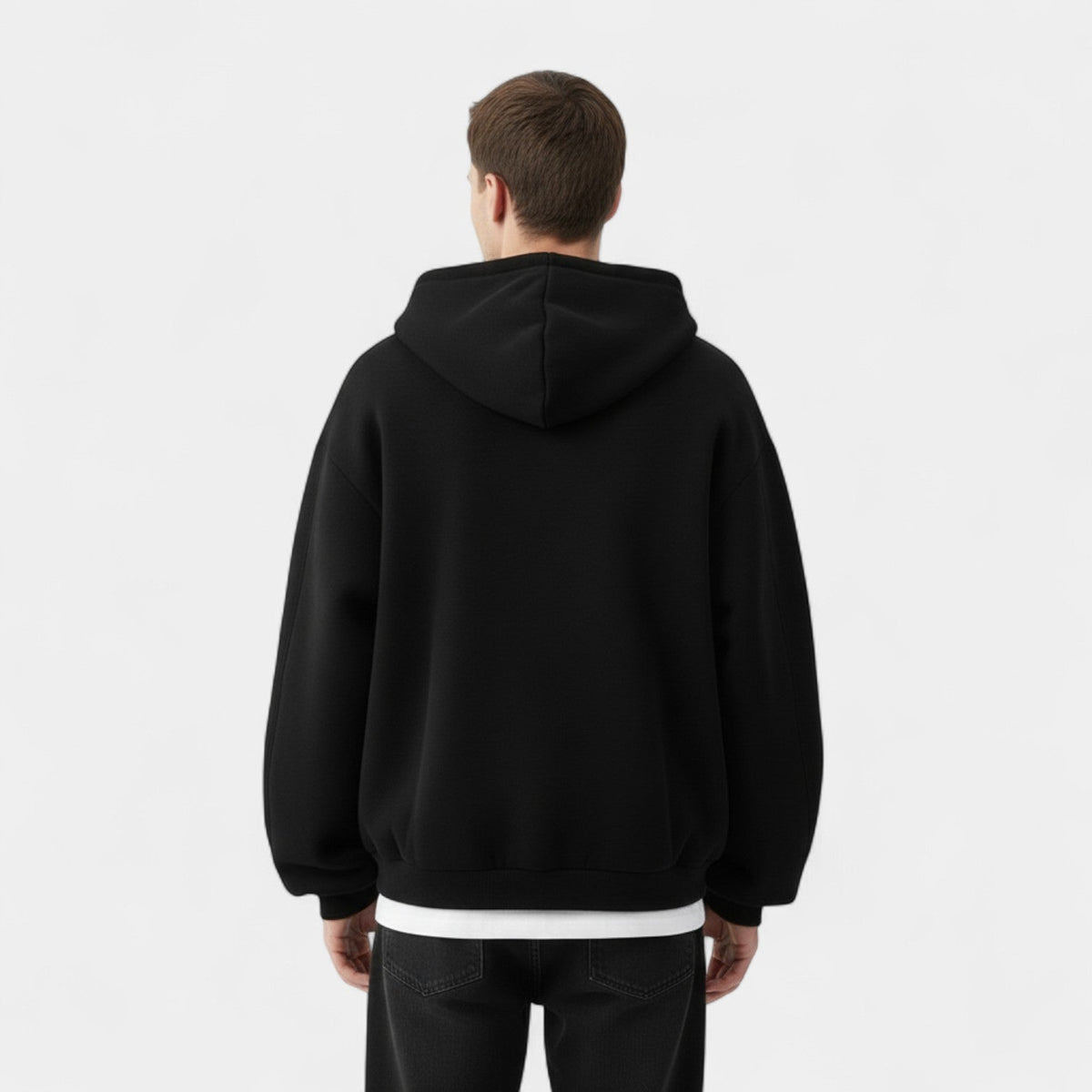 Men's Hooded Cardigan – Double Zip in Technical Fabric