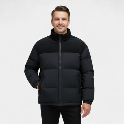Men's Cotton Puffer Jacket – Loose Hooded Cut
