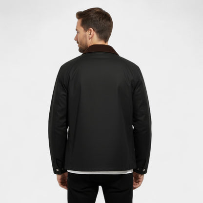 Men's Cotton Windbreaker Jacket – Multi Pocket Relaxed Cut