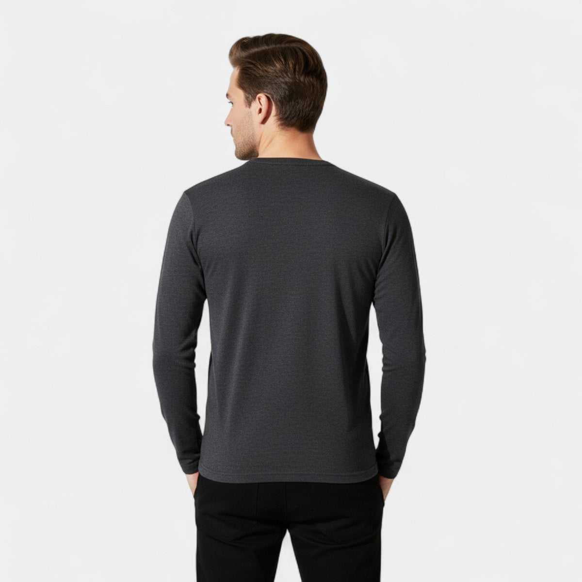 Men's Thermal Base Layer – Plain Crew Neck, Pack of 3