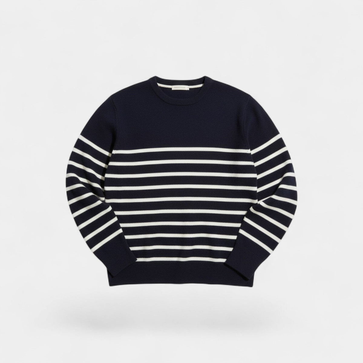 Men's Striped Knit Jumper – Crew Neck in a Loose Fit
